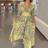 Catalina | Feminines langes Kleid mit floralem Design