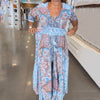 Catalina | Feminines langes Kleid mit floralem Design