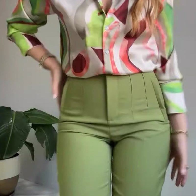 Azaria | modisches Hemd- und Hose-Set mit Muster