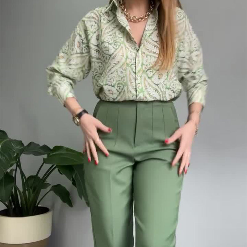 Azaria | modisches Hemd- und Hose-Set mit Muster