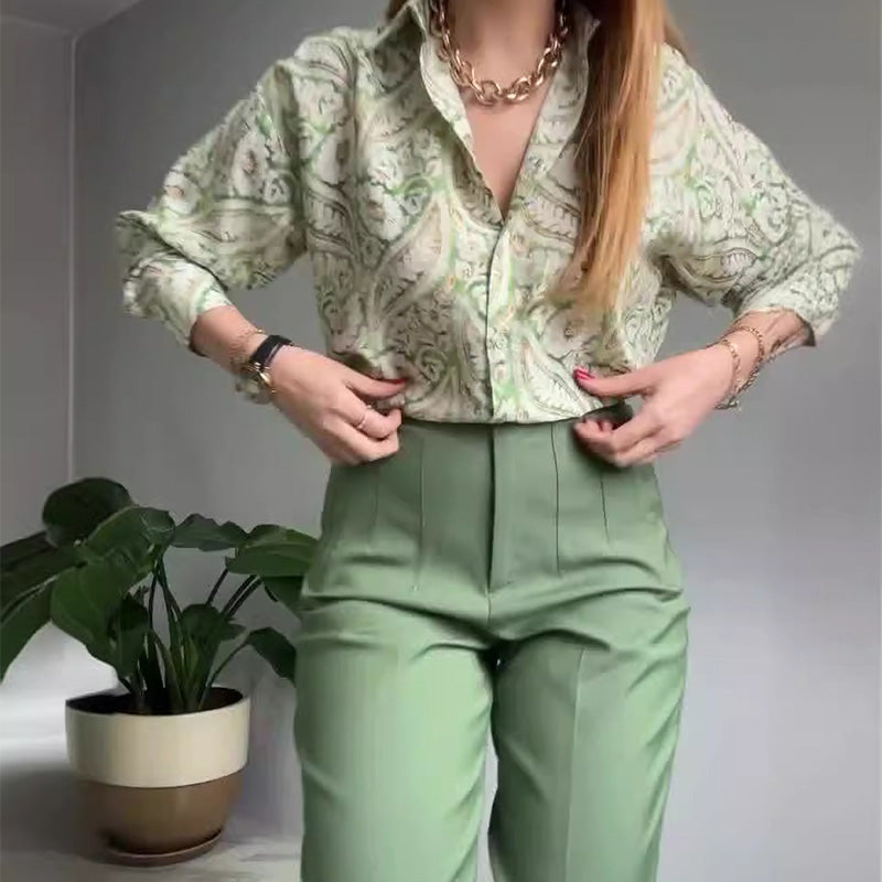 Azaria | modisches Hemd- und Hose-Set mit Muster