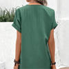 Gracelyn | Monochromes Kleid mit V-Ausschnitt