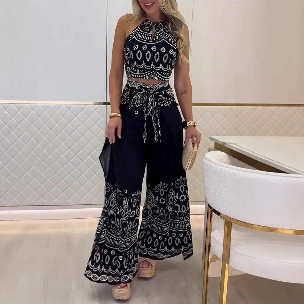 Blair | Stylisches Damenset mit Retromuster