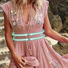 Ivory | Ärmelloses Sommer-Maxikleid mit eleganter Stickerei