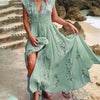 Ivory | Ärmelloses Sommer-Maxikleid mit eleganter Stickerei