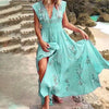 Ivory | Ärmelloses Sommer-Maxikleid mit eleganter Stickerei