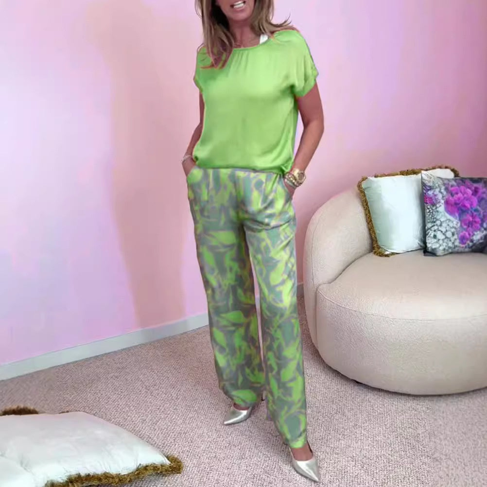 Nia | Zweiteiliges Set mit Print-Hose & Top