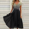 Brooke | stilvolles Kleid mit V-Ausschnitt und modernem Druck