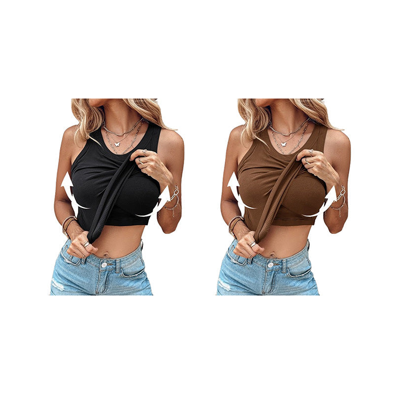 Nica | Geripptes Tanktop mit Bügel-BH