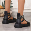 Beatrice | modische orthopädische Sandalen mit Keilabsatz und Plateau