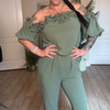 Cecilia | eleganter Jumpsuit mit Rüschen an den Schultern