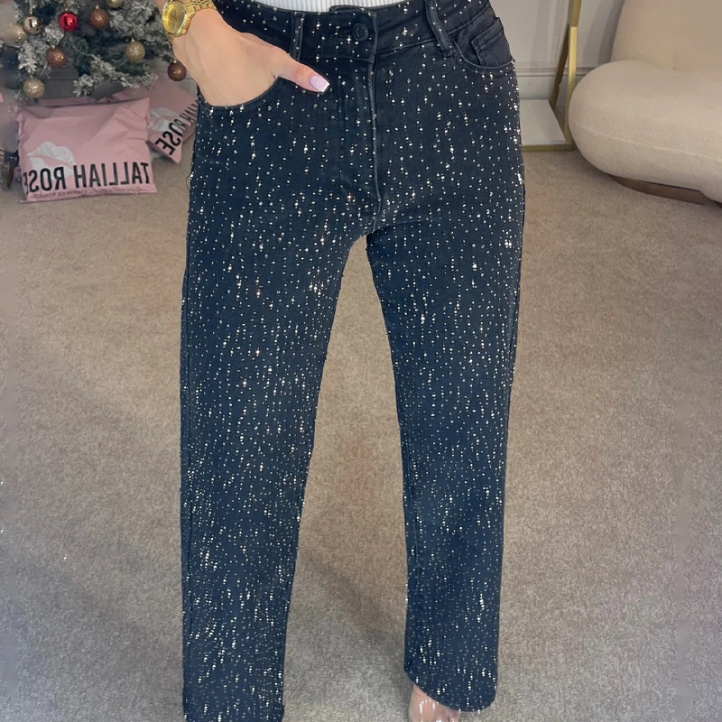 Claire | elegante Jeans mit Strassbesatz für Damen