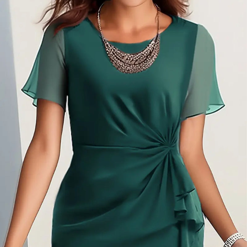 Poppy | elegantes einfarbiges Kleid für Damen