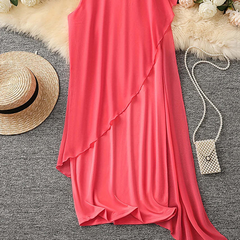 Naomi | trendiges Mesh-Kleid für Damen im asymmetrischen Stil