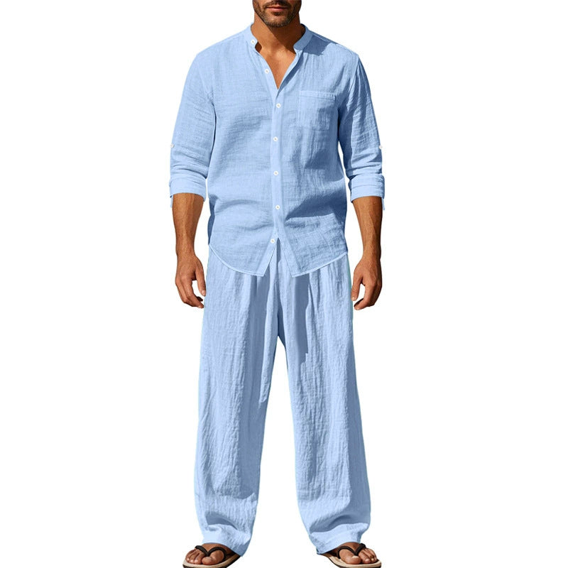 Philip | atmungsaktiver Leinenanzug mit Hemd und Hose für den Sommer