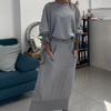 Melanie | stilvolles 2-teiliges Set mit Sweatshirt und Rock für Damen