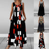 Abrianna | Ärmelloses elegantes Kleid mit Print