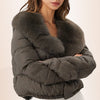 Celvira | Kurze Jacke mit Kunstfellkragen