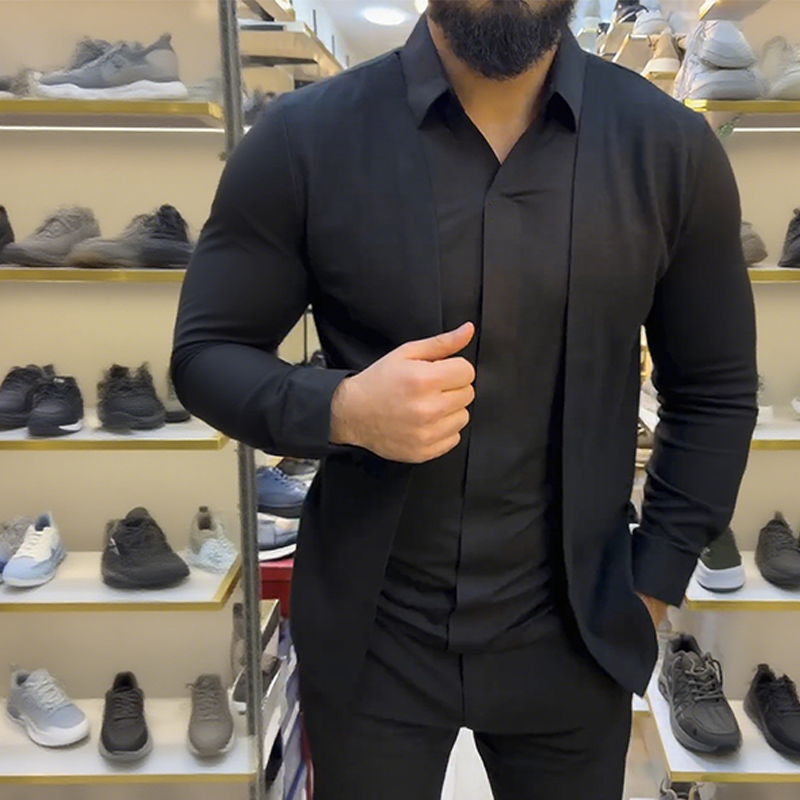 Larry | Herrenhemd im Lagenlook