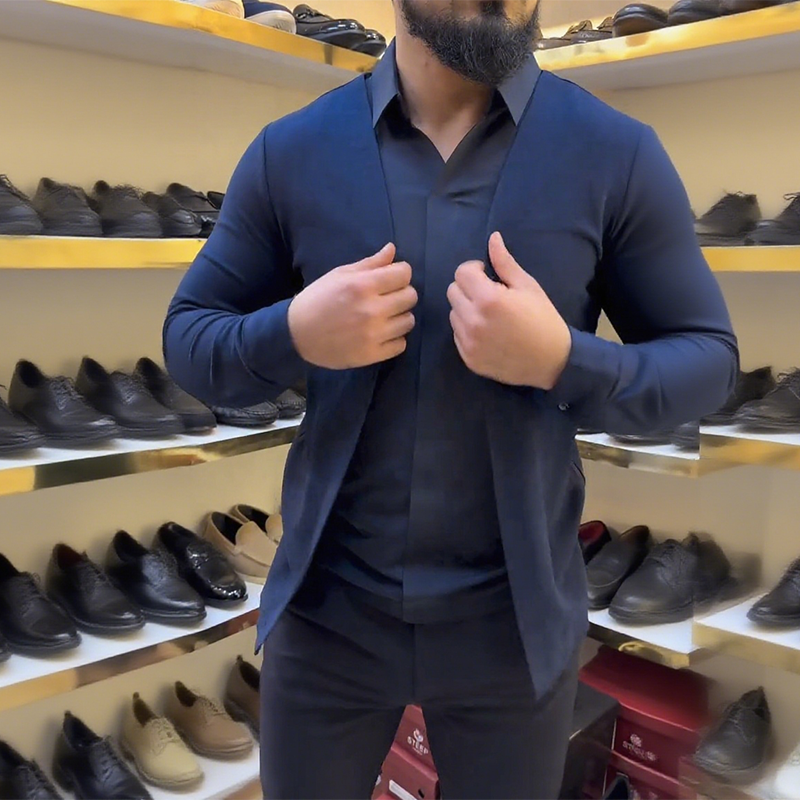 Larry | Herrenhemd im Lagenlook