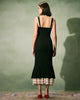 Dally | Schwarzes Bodycon-Maxikleid