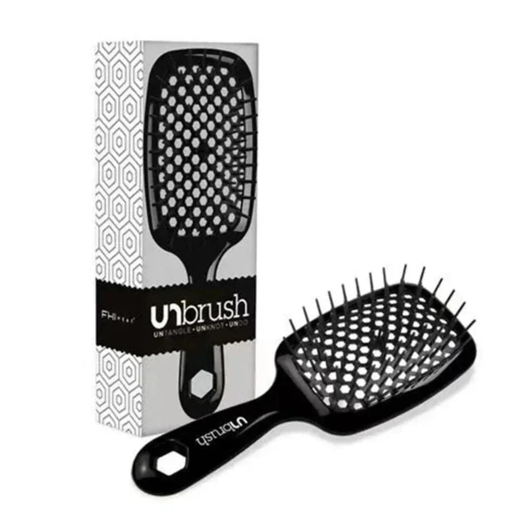UNbrush | das sanfteste Entwirren! | 50% RABATT HEUTE! - hair brush - Schwarz