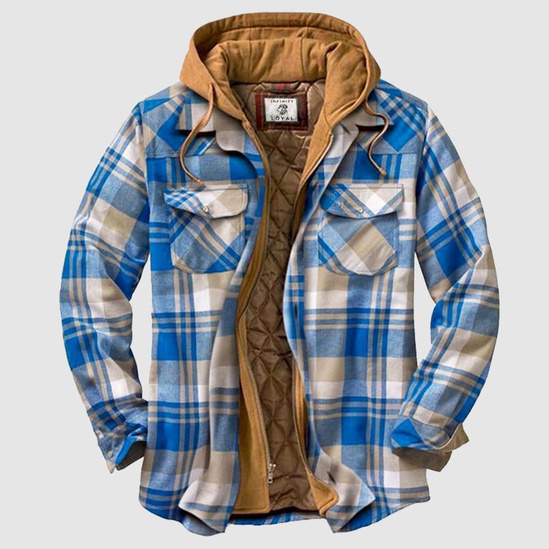 Henrik™ | Gefütterte Holzfällerjacke - Blau / S
