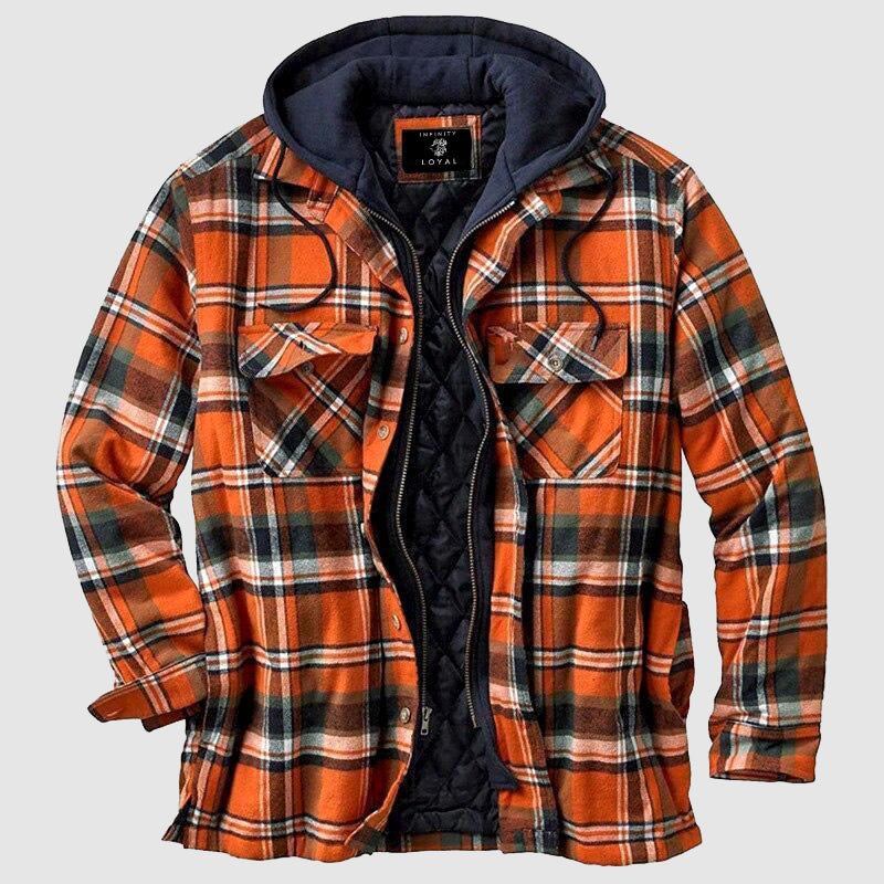 Henrik™ | Gefütterte Holzfällerjacke - Blau / S