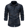 Astra - Denim Hemd - Marineblau / S