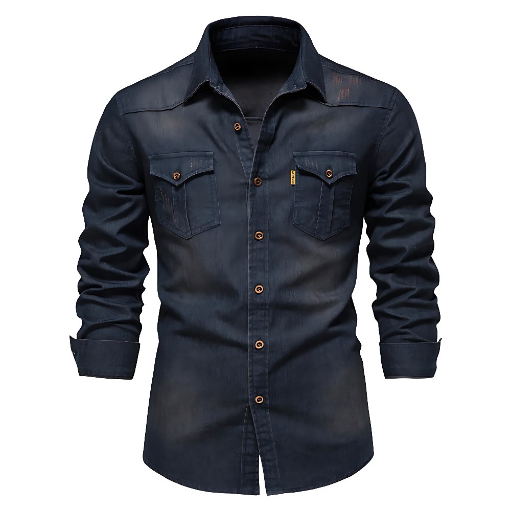 Aljur | Slim-Fit-Jeanshemd