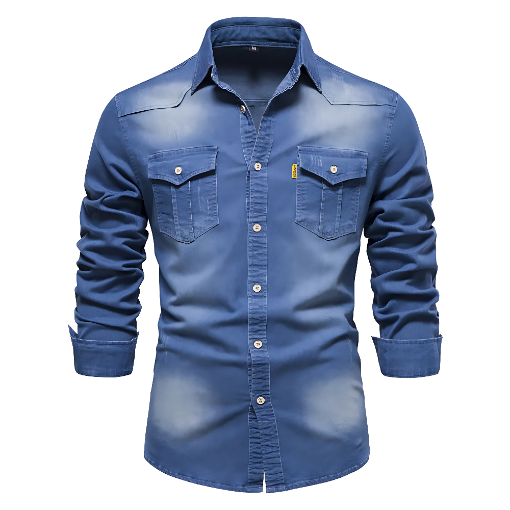 Aljur | Slim-Fit-Jeanshemd