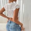 Elegante weiße Spitzen‑Dirndlbluse für das Oktoberfest
