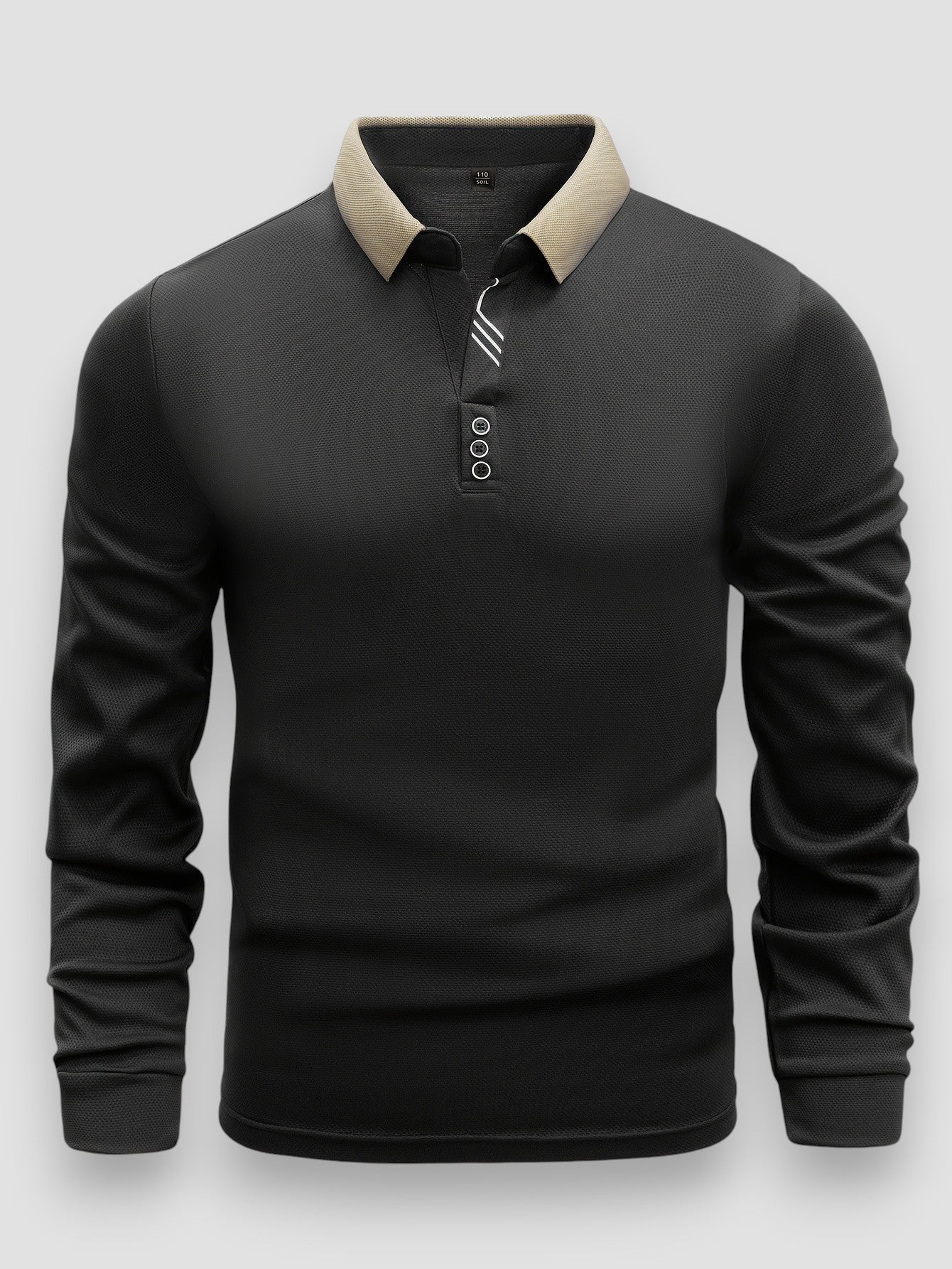 Tony | Luxus-Poloshirt mit langen Ärmeln