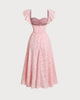 Faith | elegantes Midikleid mit gerafftem Rundhalsausschnitt