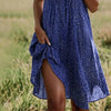 Trinity | Bequemes Kurzarm-Midikleid in sanftem Blau
