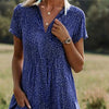 Trinity | Bequemes Kurzarm-Midikleid in sanftem Blau